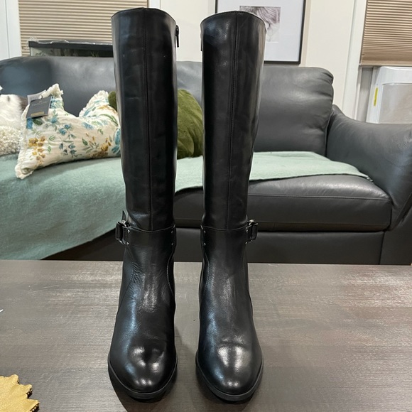 Coach Leather Knee High Riding Boots